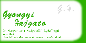 gyongyi hajgato business card